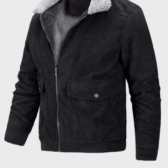 Black Mens Ful Lined Jacket - Picture 2 of 7